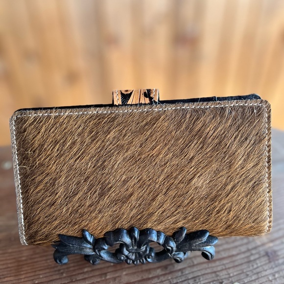 NEWπ»Sunflower Boho Western Hand Tooled Leather genuine Cowhide Flap Wallet gift - Picture 8 of 8